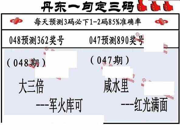 23048期: 福彩3D丹东全图分析