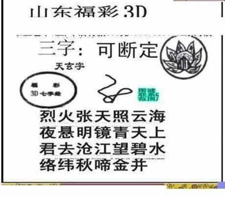 24017期: 三毛3D精品图谜