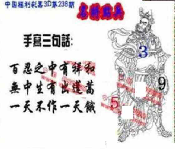 23238期: 福彩3D丹东全图分析