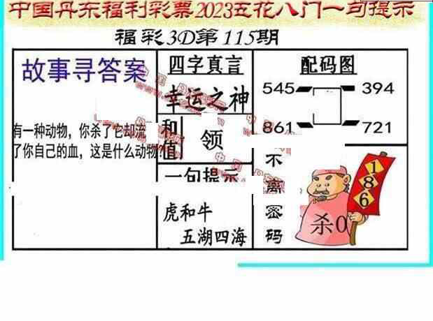 23115期: 福彩3D丹东全图分析