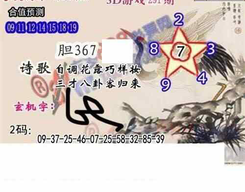 23291期: 白老3D杀码图版