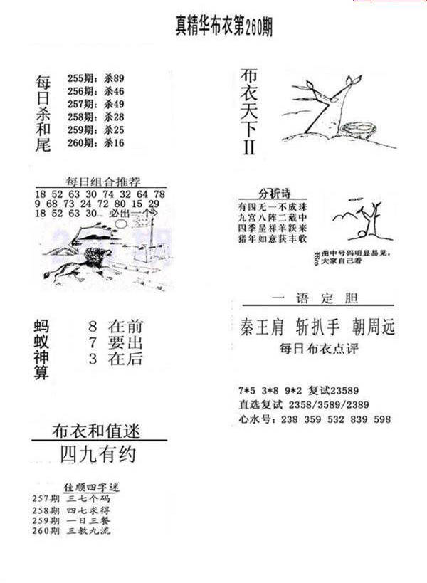 23260期: 福彩3D全套图版参考