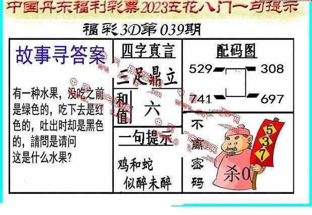 23039期: 福彩3D丹东全图分析