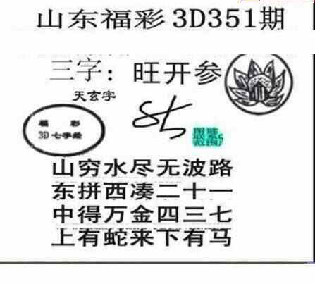 22351期: 三毛3D精品图谜