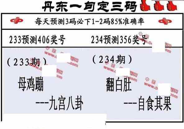 23234期: 福彩3D丹东全图分析