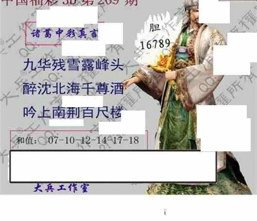 23209期: 大兵福彩3D黄金报图版