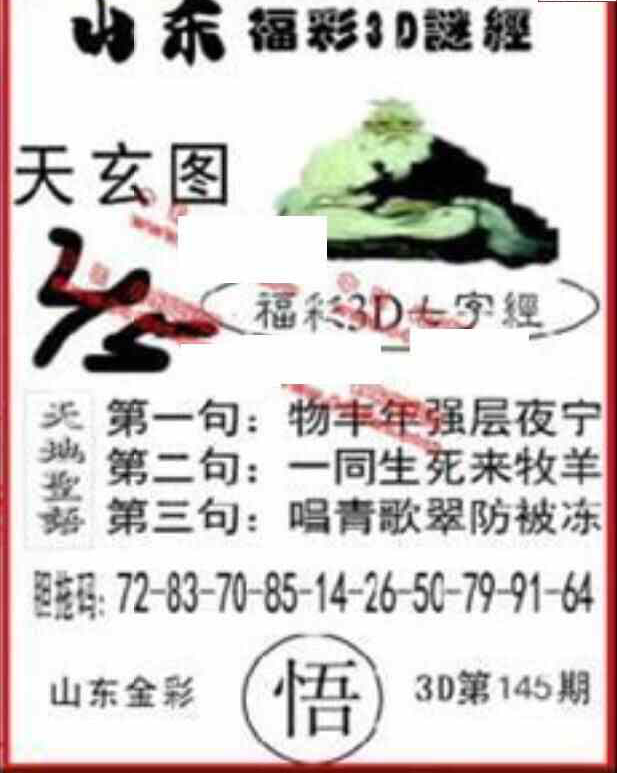 23145期: 福彩3D丹东全图分析