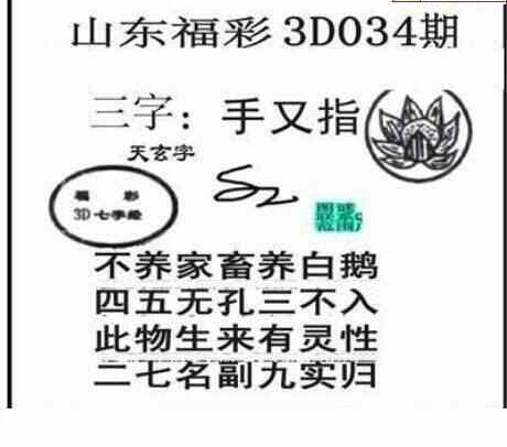 23034期: 三毛3D精品图谜