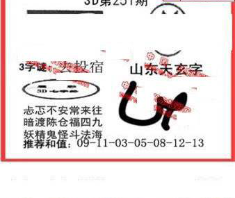 23251期: 福彩3D丹东全图分析