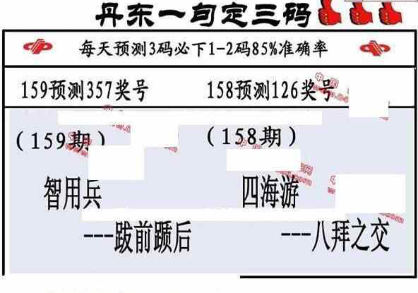 23159期: 福彩3D丹东全图分析