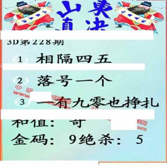 23228期: 福彩3D丹东全图分析