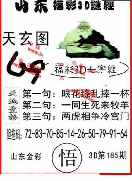 23185期: 福彩3D丹东全图分析