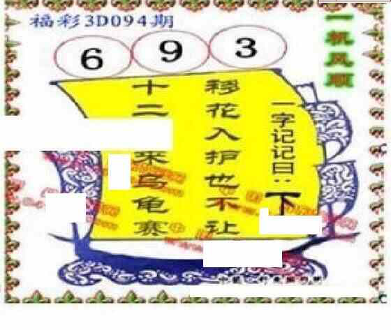 23094期: 福彩3D丹东全图分析