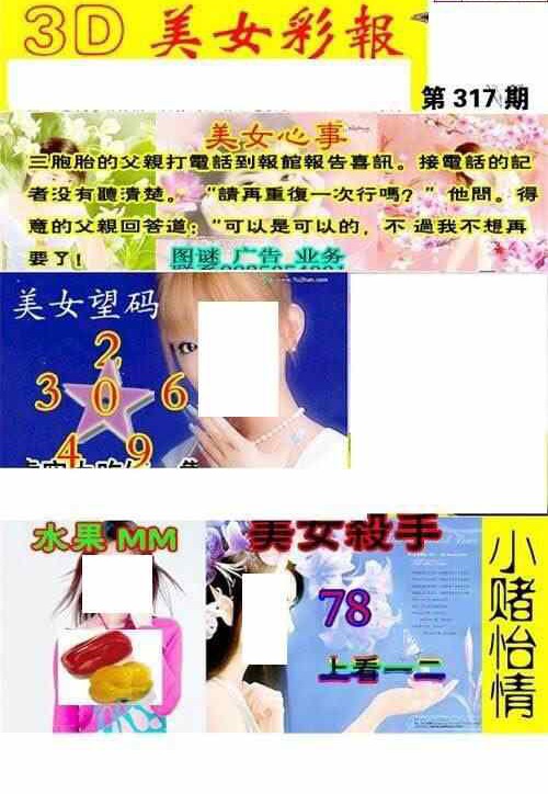 23317期: 三毛3D精品图谜