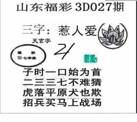 24027期: 三毛3D精品图谜