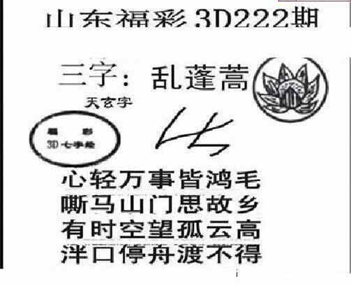 23222期: 三毛3D精品图谜