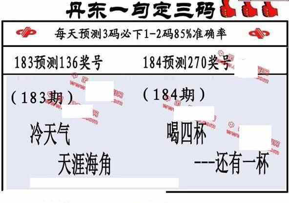 23184期: 福彩3D丹东全图分析