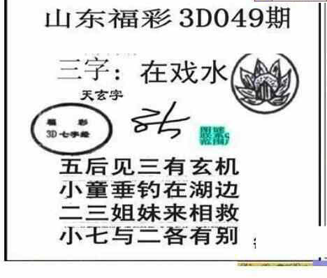 24049期: 三毛3D精品图谜