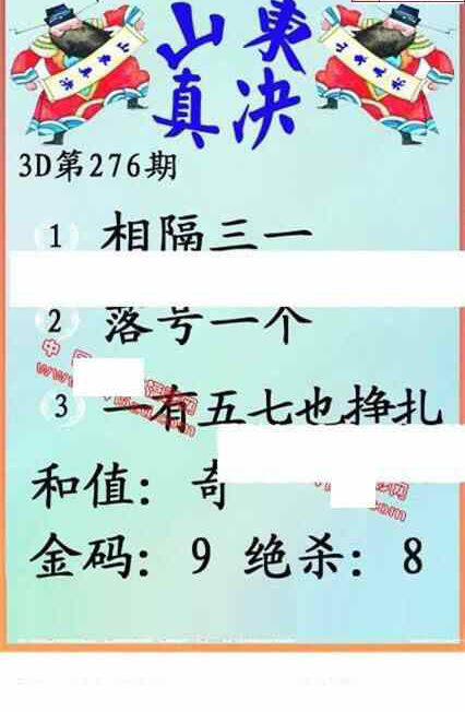 23276期: 福彩3D丹东全图分析