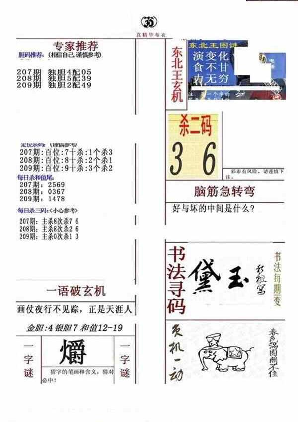 23209期: 福彩3D全套图版参考