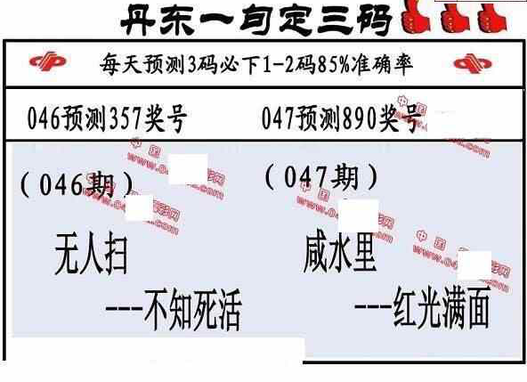 23047期: 福彩3D丹东全图分析