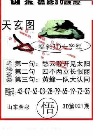 24021期: 福彩3D丹东全图分析