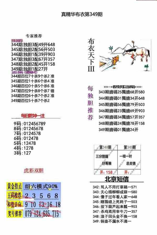 22349期: 福彩3D全套图版参考