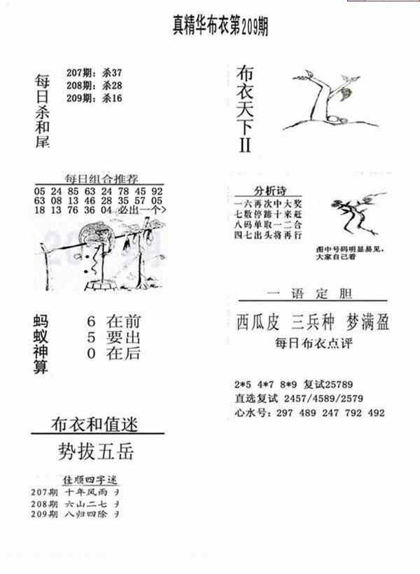 23209期: 福彩3D全套图版参考