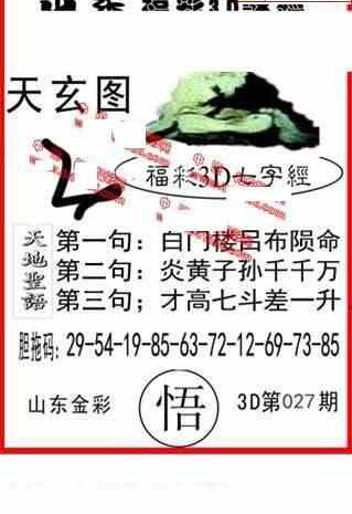 24027期: 福彩3D丹东全图分析