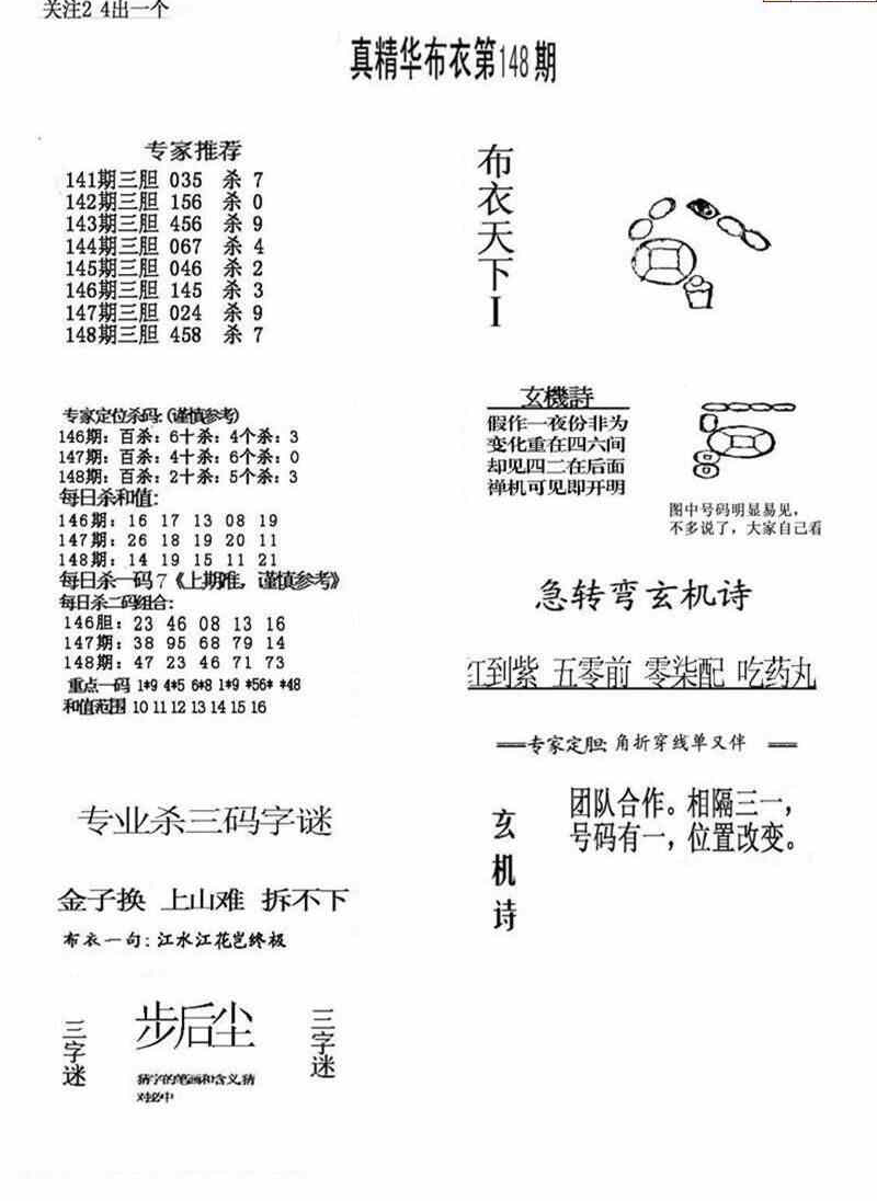 23148期: 福彩3D全套图版参考