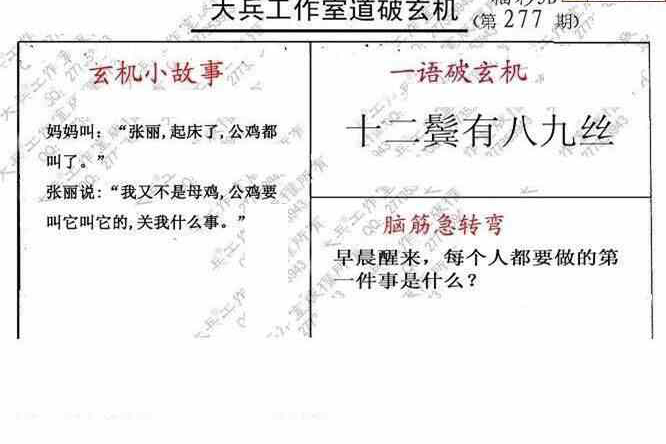 23277期: 大兵福彩3D黄金报图版