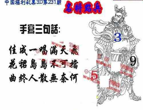 23231期: 福彩3D丹东全图分析