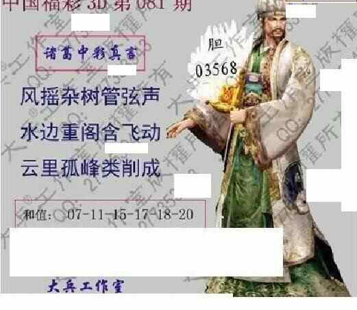 23081期: 大兵福彩3D黄金报图版