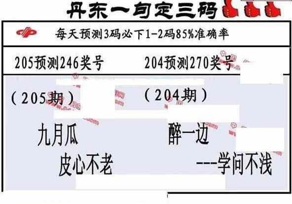 23205期: 福彩3D丹东全图分析