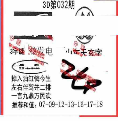 23032期: 福彩3D丹东全图分析