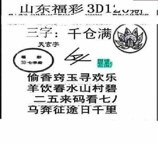 23120期: 三毛3D精品图谜