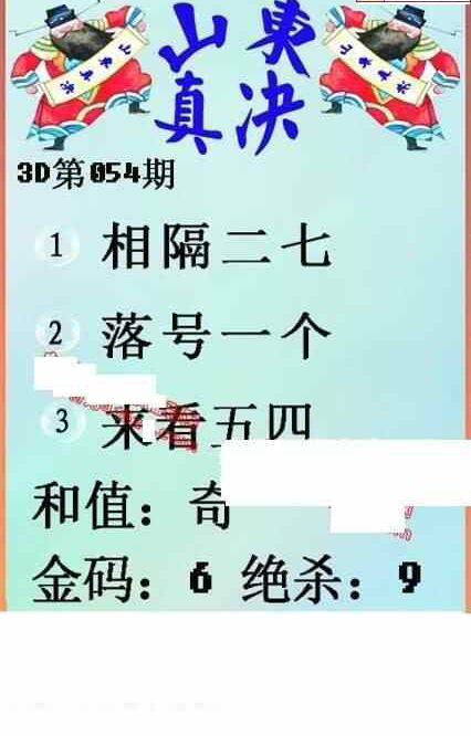 23054期: 福彩3D丹东全图分析