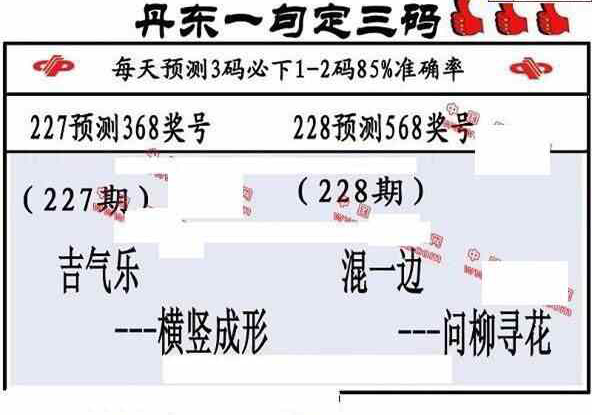 23228期: 福彩3D丹东全图分析