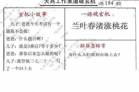 23194期: 大兵福彩3D黄金报图版