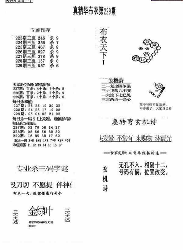 23229期: 福彩3D全套图版参考