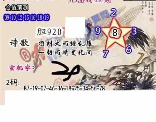 23050期: 白老3D杀码图版