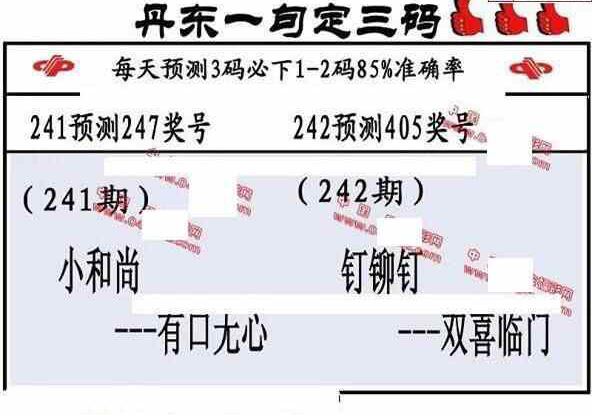 23242期: 福彩3D丹东全图分析