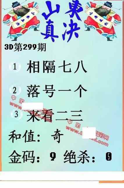 23299期: 福彩3D丹东全图分析