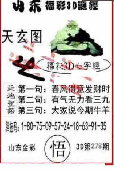 23278期: 福彩3D丹东全图分析