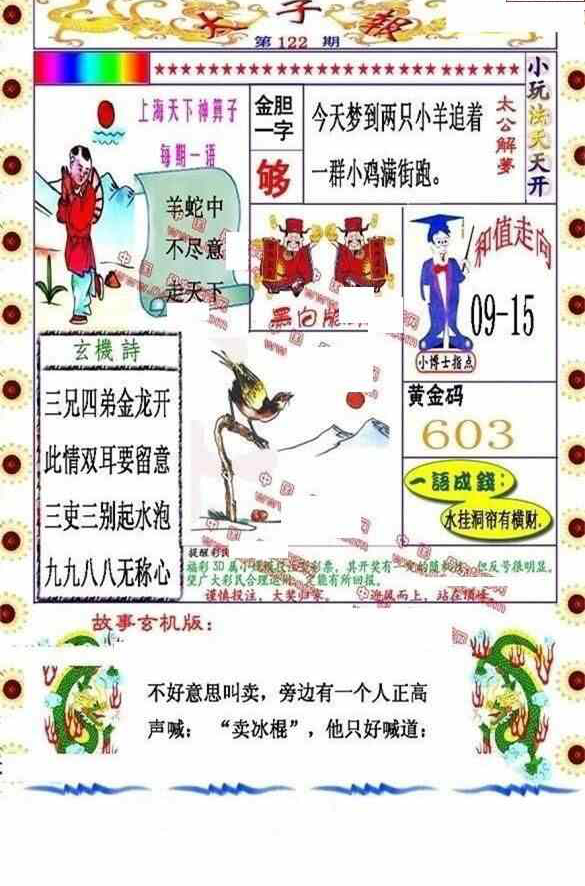 23122期: 福彩3D丹东全图分析