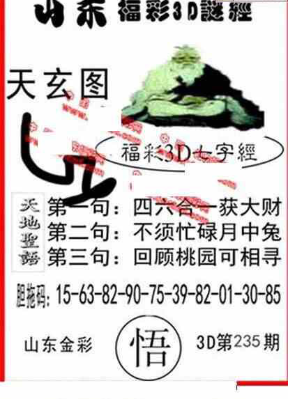 23235期: 福彩3D丹东全图分析