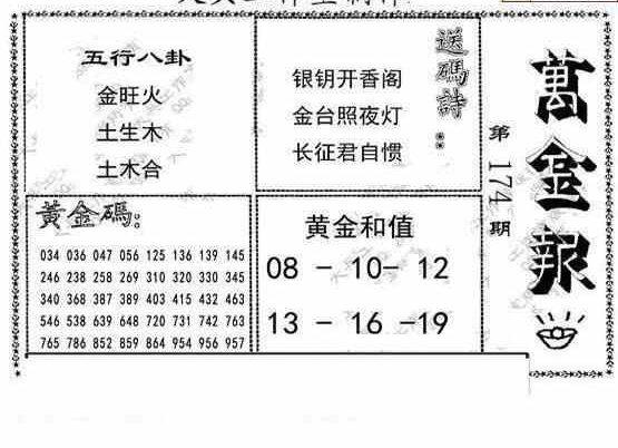 23174期: 大兵福彩3D黄金报图版