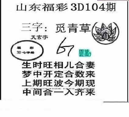 23104期: 三毛3D精品图谜