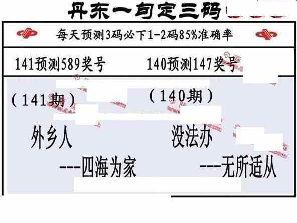 23141期: 福彩3D丹东全图分析