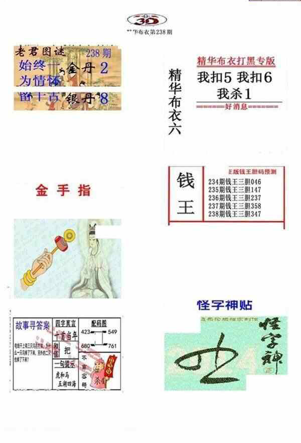 23238期: 福彩3D全套图版参考